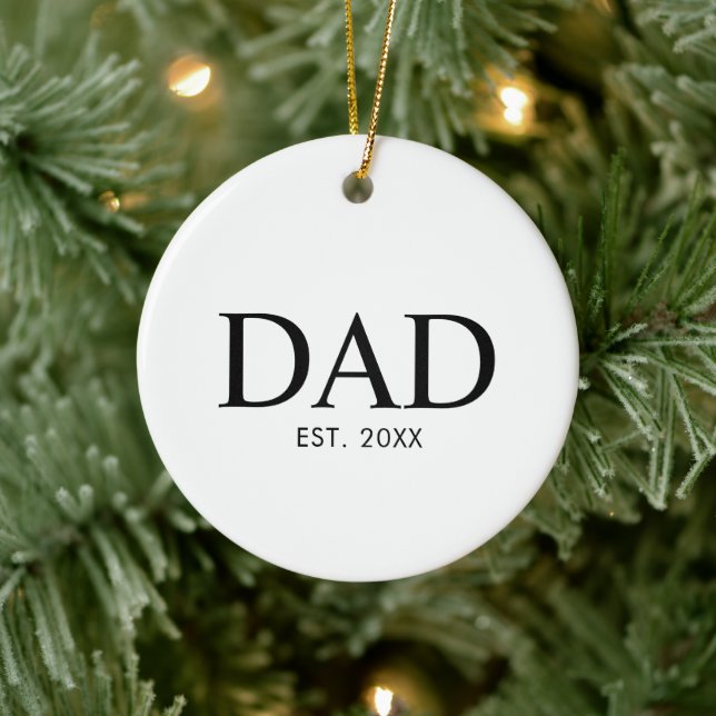 Papa hat neues Papa-Geschenk gegründet Keramik Ornament (Baum)