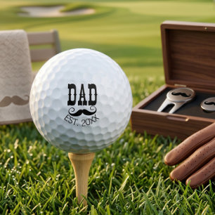 Papa hat Schnurrbart Jahr westliche Vintage Golfball