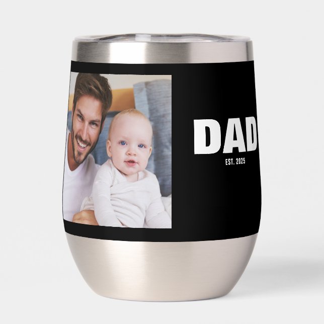 Papa hat Schwarz-Foto eingerichtet (Rückseite)