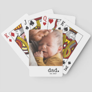 Papa hat sich etabliert Personalisiertes Foto Spielkarten