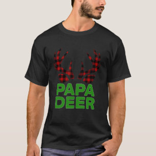 Papa Hirsch Familie passende Weihnachten Schlafanz T-Shirt