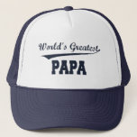 Papa-Hut der Welt Truckerkappe<br><div class="desc">Zeig Papa,  wie sehr du ihn mit einem weltgrößten Papa-Hut Liebe! Auch auf jedem Shirt oder Sweatshirt erhältlich.</div>