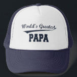 Papa-Hut der Welt Truckerkappe<br><div class="desc">Zeig Papa,  wie sehr du ihn mit einem weltgrößten Papa-Hut Liebe! Auch auf jedem Shirt oder Sweatshirt erhältlich.</div>