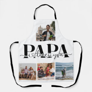 Papa I Liebe Sie benutzerdefinierte FotoCollage Schürze