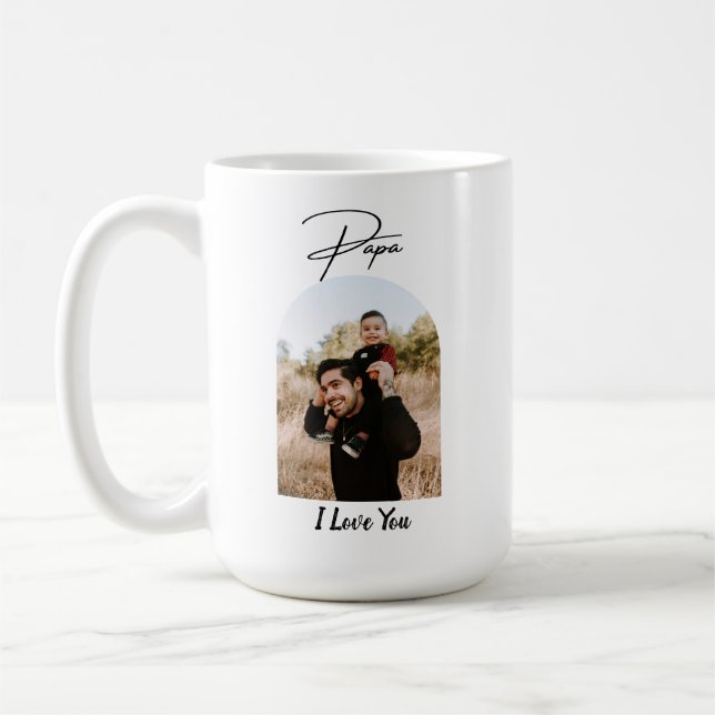 Papa I Liebe You Foto Kaffeetasse (Links)