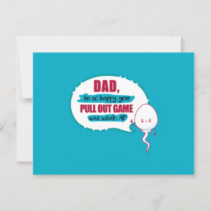 Papa, ich bin so glücklich, dass dein Pull-Out-Spi Postkarte