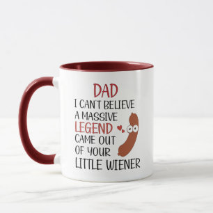 Papa ich kann nicht glauben, dass eine riesige Leg Tasse