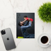 Papa ich liebe Dich Foto gefaltete Folien-Grußkart