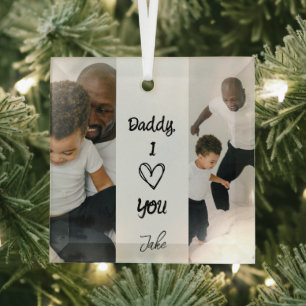 Papa, ich Liebe dich Personalisierte Fotos Ornam Ornament Aus Glas