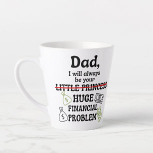 Papa, ich werde immer dein großes finanzielles Pro Milchtasse