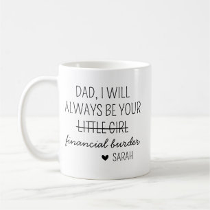 Papa, ich werde immer deine finanzielle Belastung Kaffeetasse