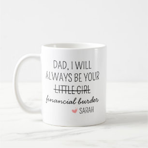 Papa, ich werde immer deine finanzielle Belastung Kaffeetasse
