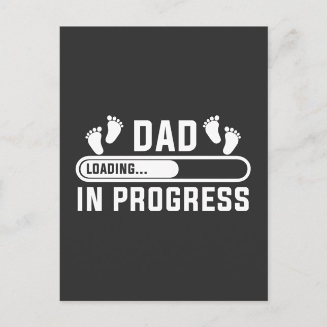 Papa in Arbeit Erstes Mal lustiger Vater Postkarte (Vorderseite)