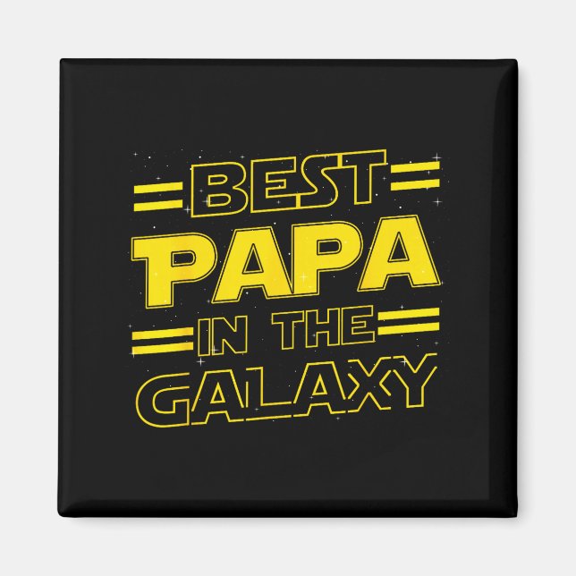 Papa In The Galaxy Funny Fathers Day Gift For Men  Magnet (Vorne)
