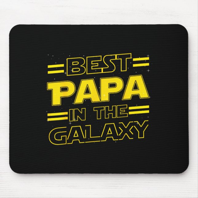 Papa In The Galaxy Funny Fathers Day Gift For Men  Mousepad (Vorne)
