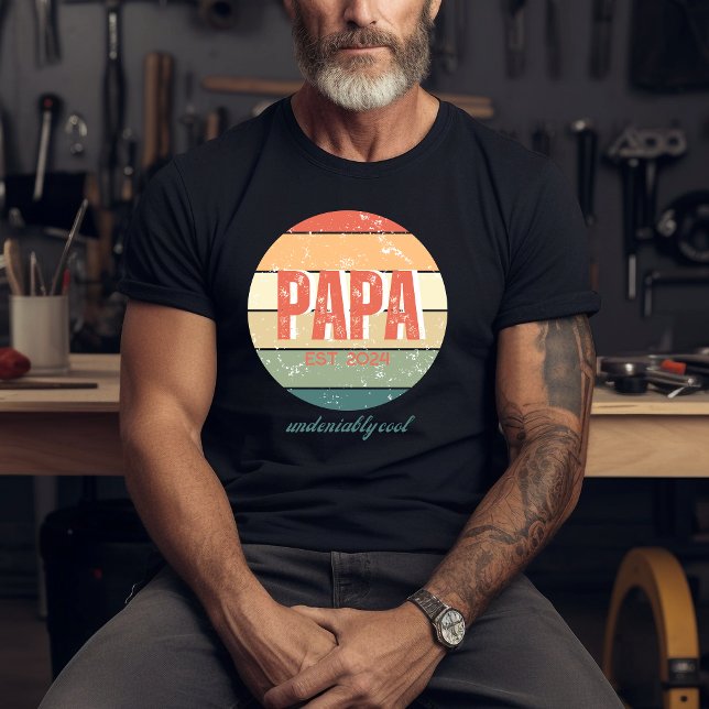 Papa indéniablement Cool Retro Sun T-shirt (Créateur téléchargé)