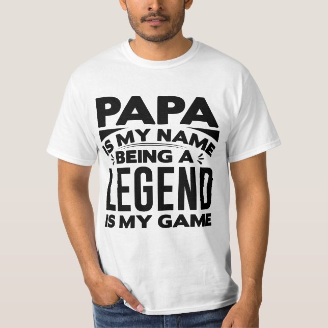 Papa ist mein Name T-Shirt (Vorderseite)