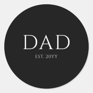 Papa ist modern Neues Papa zum Papa befördert T-Sh Runder Aufkleber