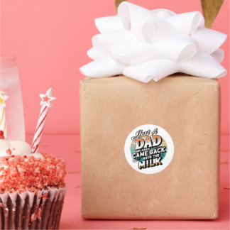 Papa ist zurück – Lustiges und emotionales Geschen Runder Aufkleber