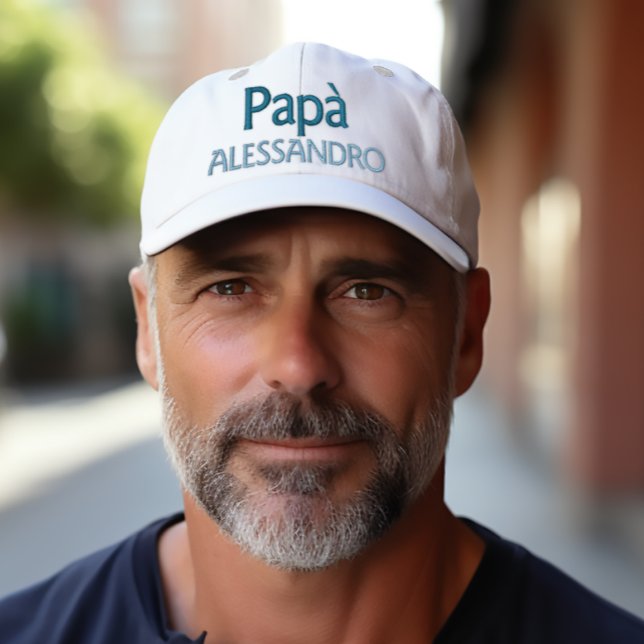 Papà-Italienischer Vater personalisiert bestickt Bestickte Baseballkappe (Papà (Italian for Father or Dad)
Embroidered Baseball Cap)