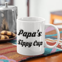 Papa-Kaffee Zitat schwarzer Halbtext