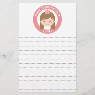 Papa kleine Prinzessin, süße Prinzessin mit Tiara Briefpapier