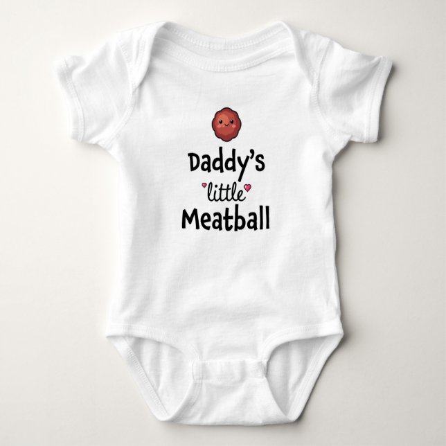 Papa-kleiner Fleischball Baby Strampler (Vorderseite)