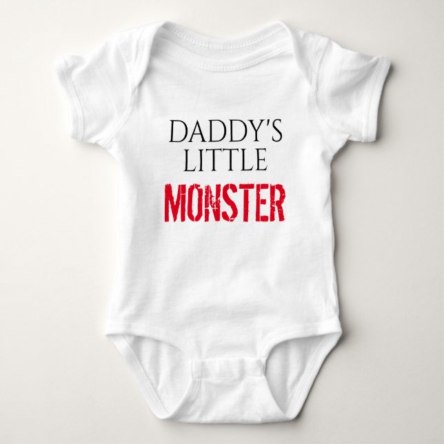 Papa-kleines Monster Baby Strampler (Vorderseite)