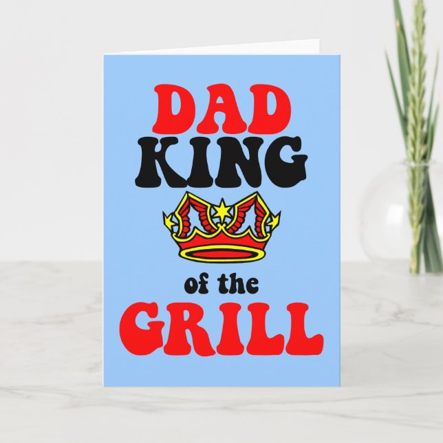 Papa König der Grillväter Karte (Vorderseite)