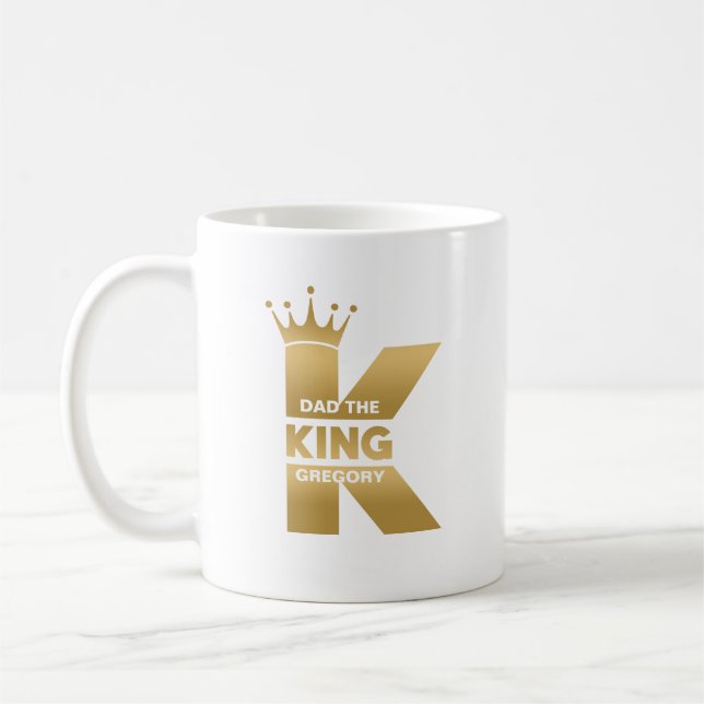 Papa La Kung Gold Creative Typographie Café Mug (Gauche)