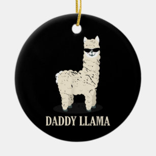 Papa Lama Alpaka Lustiger Tierliebhaber Keramik Ornament