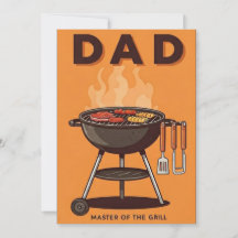 Papa le Maître du Grill Carte de la Fête des Pères