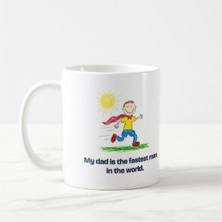 Papa le plus rapide du monde Tasse personnalisée d
