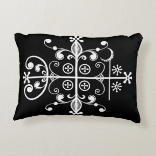 Papa Legba Veve Voodoo-Kunst-Kissen Zierkissen