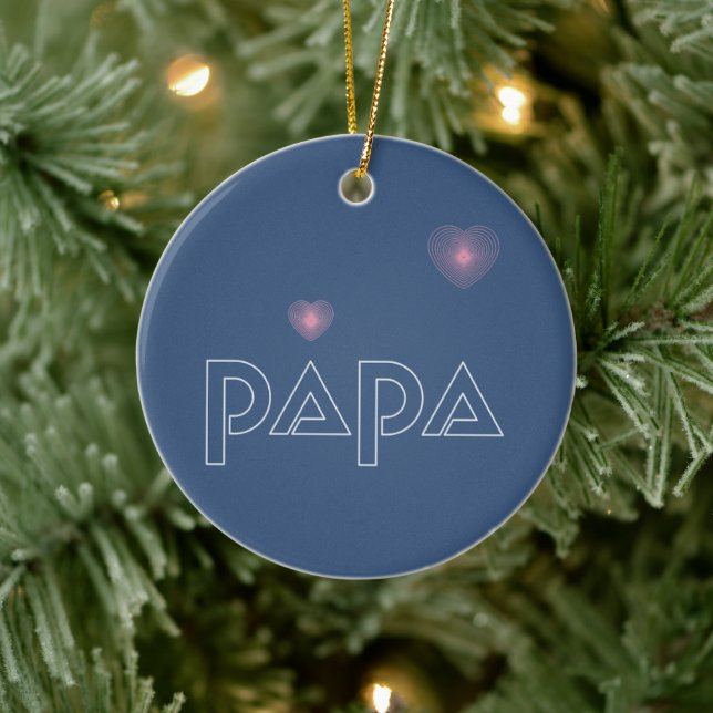 Papa, Leuchtpult Keramik Ornament (Baum)