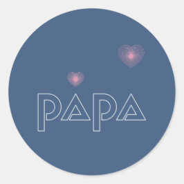 Papa, Leuchtpult Runder Aufkleber