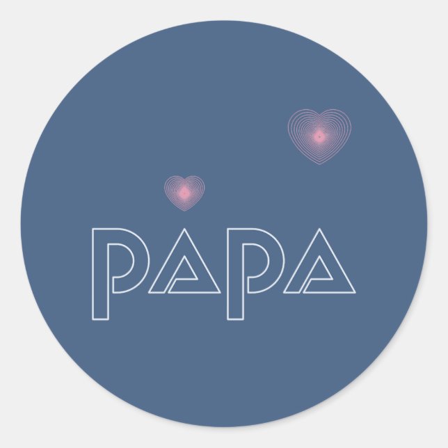 Papa, Leuchtpult Runder Aufkleber (Vorderseite)