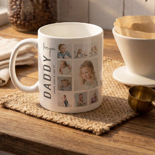 Papa Liebe dich Fotocollage Kaffeetasse