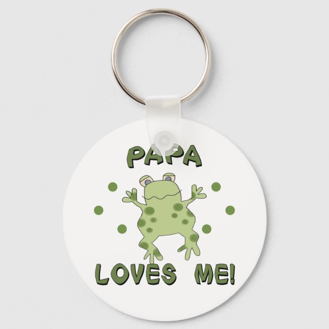 Papa Lieben Me Frog Schlüsselanhänger (Vorderseite)