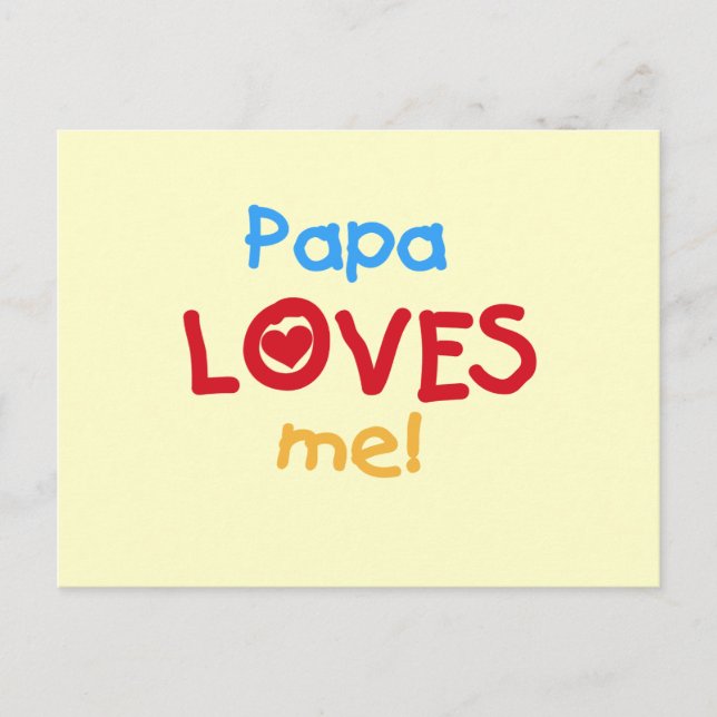 Papa Lieben T - Shirt und Geschenke Postkarte (Vorderseite)
