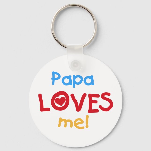 Papa Lieben T - Shirt und Geschenke Schlüsselanhänger (Vorderseite)