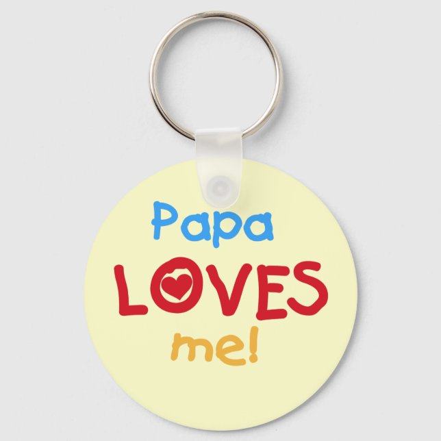 Papa Lieben T - Shirt und Geschenke Schlüsselanhänger (Vorderseite)