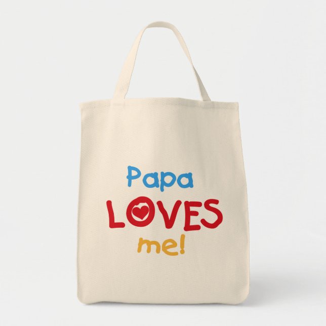 Papa Lieben T - Shirt und Geschenke Tragetasche (Vorne)