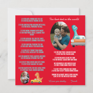 Papa-Liebling für Papa, der niedlich Dankeskarte