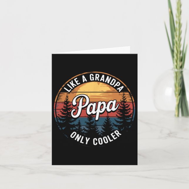 Papa like a Opa Nur Cooler Funny Vater Papa Def Karte (Vorderseite)
