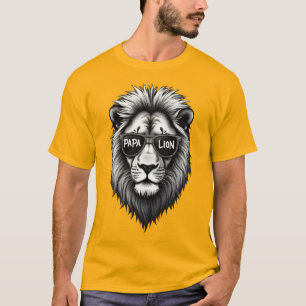 Papa Lion T-Shirt - Gras Design Graphique Tee