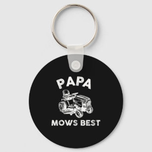 Papa mäht lustigen Rasenmäher Vatertag Opa Schlüsselanhänger