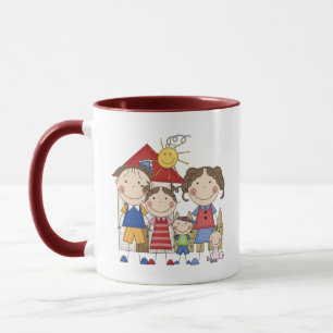 Papa, Mama, große Schwester, mittlerer Bruder, Bab Tasse