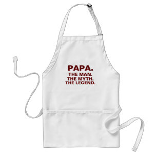 Papa Man Myth Legend Funny Sprichwort Weißes Gril Schürze