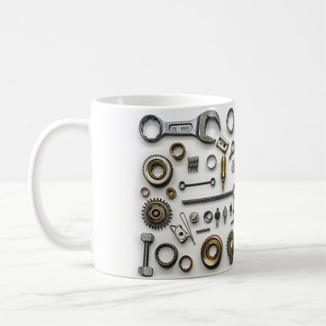 Papa Mechanic Tools 3D Kaffeetasse (Links)